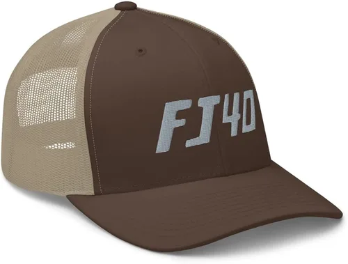 Vista 6 de Landcruiser FJ40 Vintage Truck Custom Embroidered Trucker Cap Snapback Hat