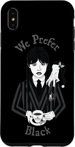 Vista 11 de iPhone 16 Wednesday We Prefer Black - Funda navideña
