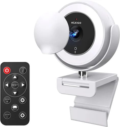Vista 12 de NexiGo Iris, cámara web 4K AI con sensor de 1/1.8 pulgadas, memoria flash integrada, HDR, PiP, control estilo DSLR, encuadre/seguimiento automático