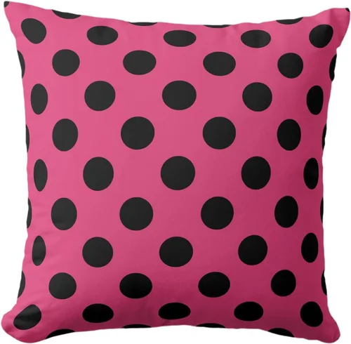 Vista 71 de Fundas de almohada de lunares negros sobre beige de 16 x 16 pulgadas, fundas de almohada decorativas rústicas y cuadradas para decoración del sofá