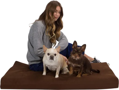 Vista 12 de Cama para perro de espuma ortopédica lavable con memoria de Pet Support Systems, mediana, 34 pulgadas x 22 pulgadas x 4 pulgadas, azul denim