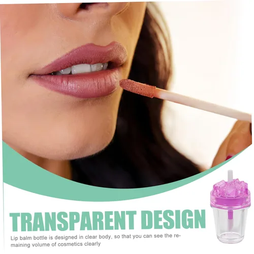 Vista 7 de Mikinona Kit de brillo de labios de bricolaje, tubos vacíos de brillo de labios para hacer bálsamo de bricolaje, recipientes transparentes, varitas
