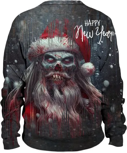 Vista 2 de Sudadera con capucha para hombre, estampado de moda, holgada, de manga larga, para hombre y mujer