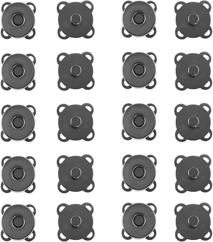 Vista 8 de WAFJMAF - 10 juegos de cierres magnéticos para bolsas, botones a presión, monedero ideal para cierre, bolso, ropa, costura, manualidades, no Negro