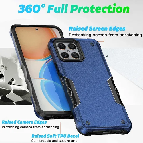 Vista 2 de Compatible con Honor X8, a prueba de golpes, híbrida resistente a los golpes, funda híbrida para parachoques de cuerpo completo, resistente
