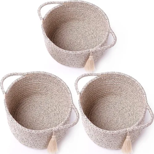 Vista 34 de Cestas de regalo grandes vacías para llenar, bonita canasta tejida para adolescentes, mujeres, baby shower, cubo de juguetes pequeño decorativo