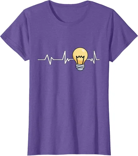 Vista 19 de Bombilla Heartbeat bombilla regalo bombilla bombilla camiseta Negro
