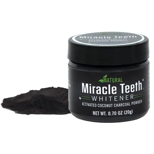 Vista 2 de Ontel Miracle Teeth Whitener - Polvo de carbón de coco blanqueador natural, como se ve en la televisión