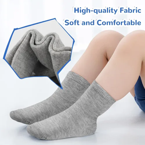Vista 4 de BOOPH 12 pares de calcetines deportivos para niños y niñas