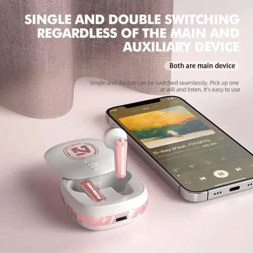 Vista 6 de Auriculares inalámbricos, Bluetooth 5.2 ENC 3D estéreo de audio con control táctil IPX7, impermeable, manos libres para deportes, funda de carga