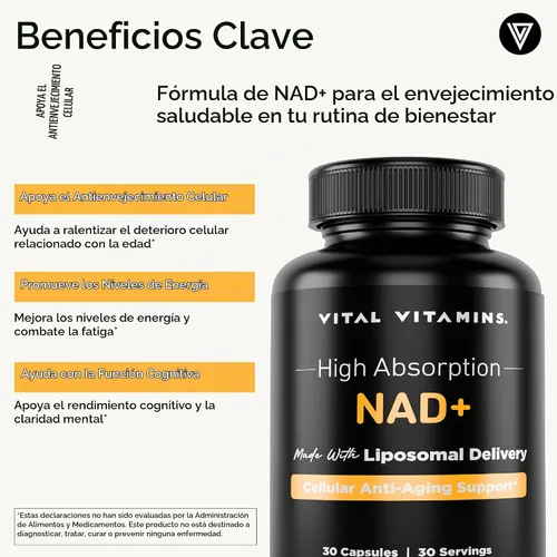 Vista 5 de Vital Vitamins Complejo de colágeno múltiple Plus + suplemento NAD+