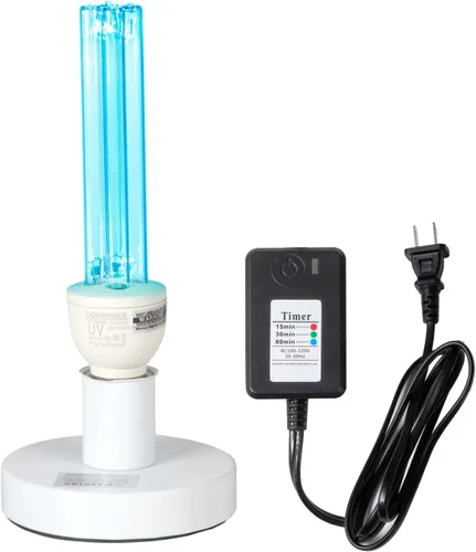 Vista 10 de Bombilla UVC de 25 vatios sin ozono, luz UV para dormitorio/baño/armario/cocina, longitud de onda de 253.7nm cubre hasta 400 pies cuadrados, E26
