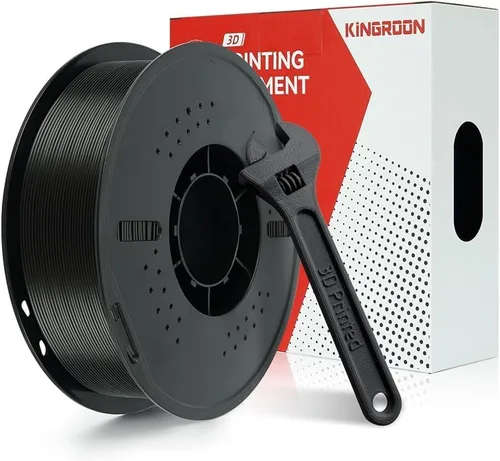 Vista 8 de Kingroon Filamento de impresora 3D PLA Plus (PLA+), 10 rollos, precisión dimensional +/- 0.001 in, carrete de 22 libras (22 libras), 0.069 in, negro