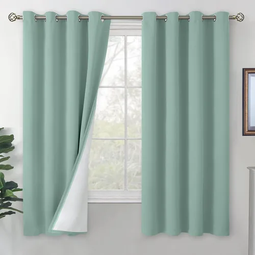 Vista 48 de BGment - Cortinas blackout blancas para dormitorio de 84 pulgadas de largo, juego de 2 paneles, cortinas para dormitorio con aislamiento térmico