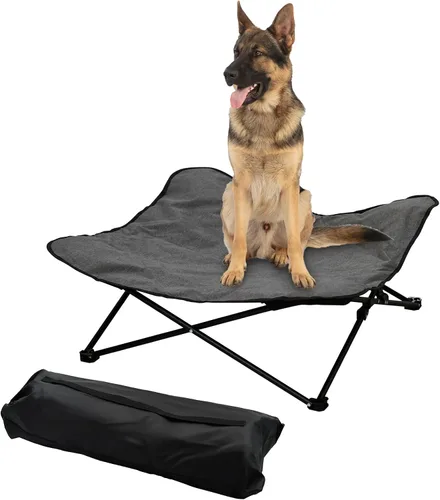 Vista 8 de Cama elevada para perro, catre elevado portátil para mascotas para exteriores e interiores, cama plegable para perro con cómoda bolsa de transporte