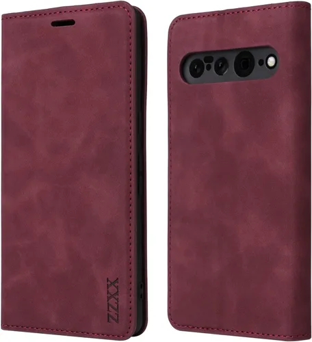 Vista 9 de ZZXX Funda tipo cartera para Google Pixel 7 Pro con bloqueo RFID, ranura para tarjetas, función atril, magnética, de piel suave, para Google Pixel 7