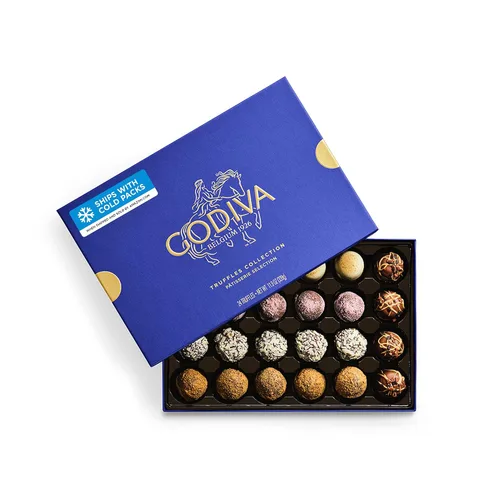 Vista 9 de Godiva - Caja de regalo de trufas belgas de chocolate oscuro, gourmet