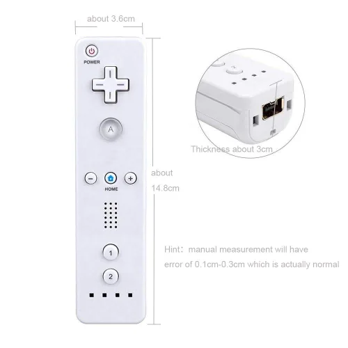 Vista 3 de ZOTAIN Wii Remote Controller and Wii Nunchuk Controller with Silicone Case and Wrist Strap Compatible for Nintendo Wii & Wii U (White)