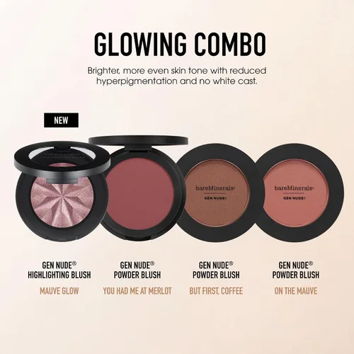 Vista 6 de bareMinerals Gen Nude - Rubor resaltador, color malva brillante, 0.14 oz