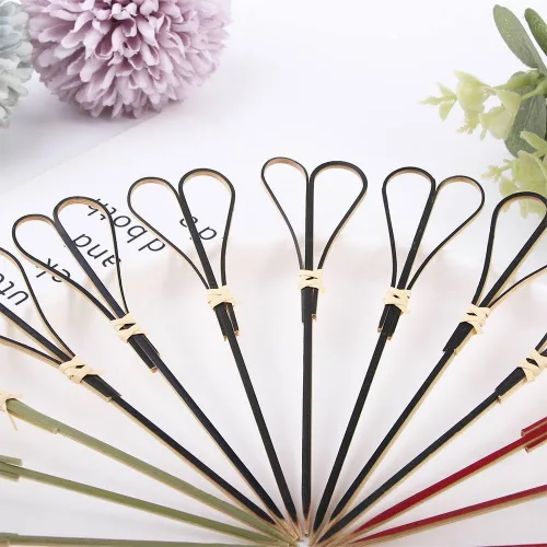 Vista 5 de 100 palillos de bambú para dientes de lujo, pinchos para aperitivos, palillos de dientes para aperitivos, palillos de dientes para aperitivos