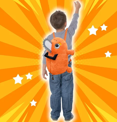 Vista 4 de Roffatide Mochila de anime para cachorros, mochila naranja de dibujos animados para mujeres y hombres, bolsa Kawaii JK de Lolita, regalos