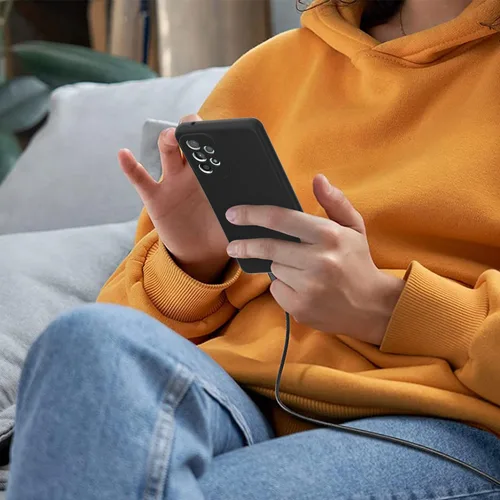 Vista 6 de Funda para Galaxy A73 5G de 6.7 pulgadas, silicona líquida suave protectora y forro de microfibra antiarañazos, a prueba de golpes, compatible