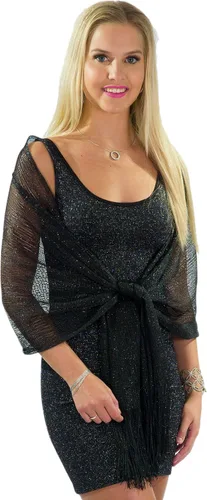 Vista 6 de ShineGlitz Chales y envolturas para vestidos de noche, chales metálicos con purpurina para mujer, chal brillante para regalo de boda