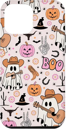 Vista 26 de Spooky Ghost Cowboy Cute Halloween Boo Western Retro Pastel Case for iPhone 17