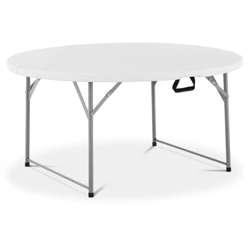 Vista 2 de Marbueno Mesa Plegable Resina Blanco D.122x74 cm Catering, Playa y Camping 10530