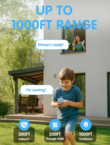 Vista 3 de Walkie Talkie para niños con video: paquete de 2 juguetes recargables para niños pequeños con cámara HD y cambiador de voz, juguetes de regalo