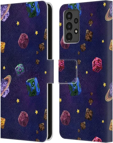 Vista 15 de Head Case Designs Officially Licensed Carla Morrow Colorful Space Dice Patterns Leather Wallet Case Compatible with Samsung Galaxy A07 4G