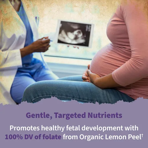 Vista 5 de Garden of Life Organics Multivitamínico prenatal para mujer con vitamina D3, B6, B12, C y hierro, folato para energía y desarrollo fetal saludable