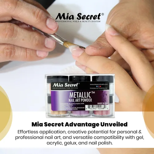 Vista 7 de Mia Secret - Colección de polvo acrílico para uñas, polímero Marry ME, 6 piezas
