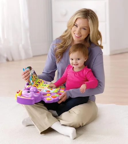 Vista 3 de VTech elefante para tocar y aprender, morado, exclusivo en línea