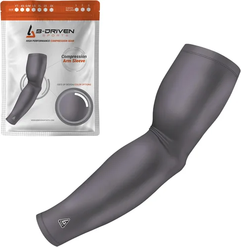 Vista 22 de B-Driven Sports Manga de Compresión Pro-Fit para Brazo - Deportes Atléticos Baloncesto, Fútbol, Sóftbol, Carrera, Juegos, - nan (1 unidad)