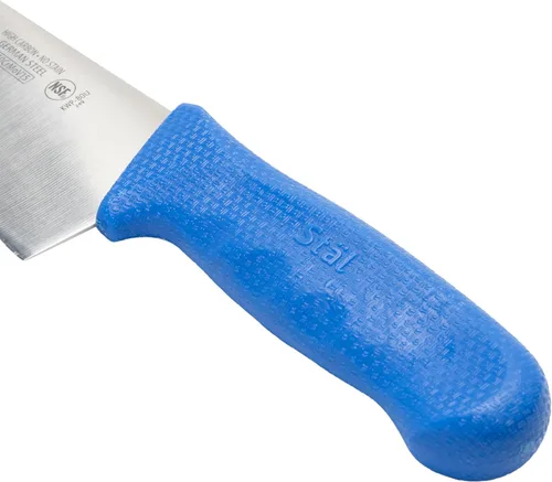 Vista 2 de Winco Cuchillo de chef de grado comercial de 8 pulgadas con hoja de acero alemán, azul