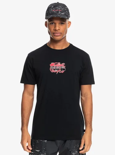 Vista 3 de Quiksilver Vecnas Lair SS Tee - Camiseta casual de manga corta para hombre, de algodón, ajuste regular, ropa de playa estilo de vida