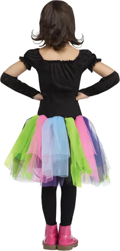 Vista 2 de Fun World Disfraz de esqueleto punk Funky para niñas pequeñas