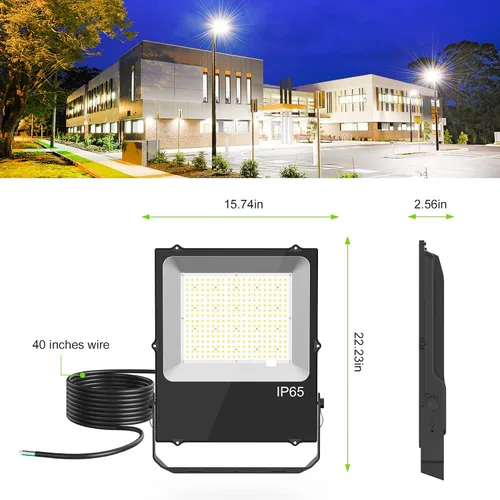 Vista 6 de 300W LED luz de inundación de luz LED pista de tenis luces ETL enumerado 42000LM 5000K IP65 impermeable cancha de baloncesto luces al aire libre AC