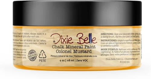 Vista 324 de Pintura para muebles con acabado de tiza Dixie Belle Paint Company - Amatista (4oz) - Pintura mineral de tiza chic púrpura profundo mate