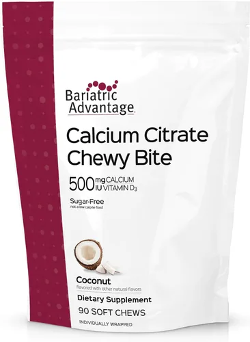 Vista 9 de Bariatric Advantage Picaduras masticables de citrato de calcio 500 mg - Altamente absorbible y digerible - Vitamina D3 - Suplemento de calcio