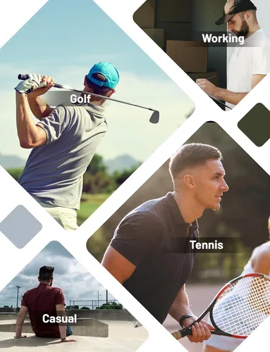 Vista 7 de MAGCOMSEN Camisas polo de 3 botones para hombre, de secado rápido, de verano, de piqué, de golf, polo
