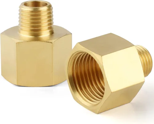 Vista 9 de Midanya NPT - Adaptador convertidor de acoplamiento de rosca hembra de 1/2 pulgada a rosca hembra de 1/2 pulgada de latón macizo, 1 paquete