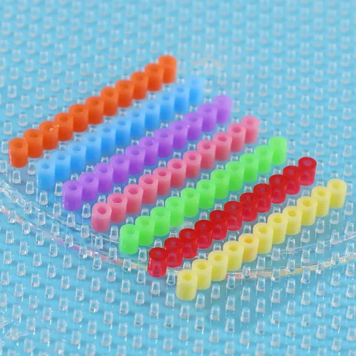 Vista 5 de Lenwen 52000 cuentas de fusible, 96 colores, 0.096 pulgadas, mini, fusible, cuentas derretidas con tableros de clavijas, juego de repuesto creativo