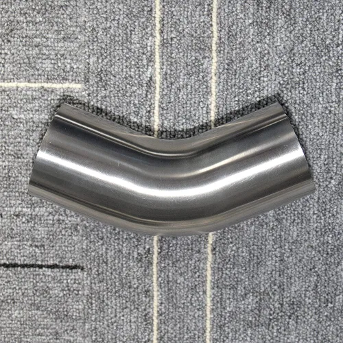 Vista 2 de Codo de Acero Inoxidable de 1.5" con Curvatura Mandril de 45° - 16GA/0.065" (1.5mm) de Grosor - Patas de 2" - Codo de Acero Inoxidable SS304