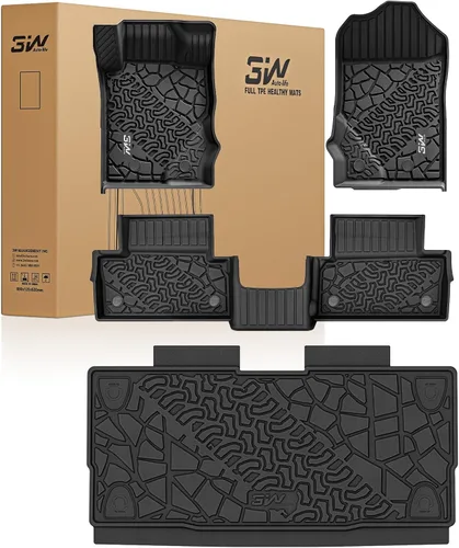 Vista 32 de 3W Alfombrillas para Ford F-150 2015-2025 y F150 Lightning SuperCrew 2022-2025 (sin almacenamiento plano plegable), TPE para todo tipo de clima