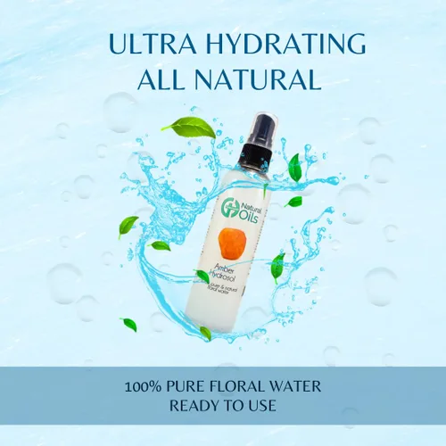 Vista 3 de Amber Hydrosol (agua floral) – jarra de plástico de 1 galón con tapa – 100% puro (no aceite)