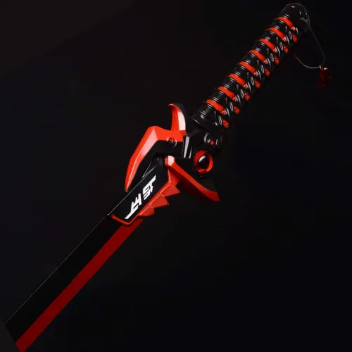 Vista 5 de Sword fort Genji - Espada katana real hecha a mano de acero japonés para cosplay, espadas Muramasa rojo/verde