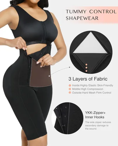 Vista 2 de FeelinGirl Fajas Colombianas Moldeadoras BBL para mujer Control de abdomen Etapa 2 Poscirugía Prenda de compresión