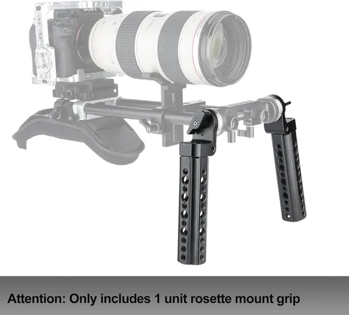 Vista 2 de NICEYRIG Rosette Mount Grip Empuñadura para rosca ARRI M6 para sistema de bloque de riel de hombro DSLR de 0.591 in